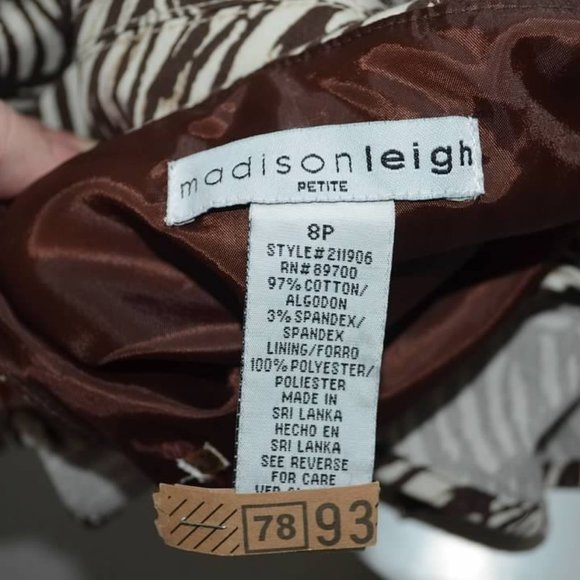 Sz 8P Madison Leigh “Ralph Lauren Look” Ivory & Brown Halter Dress - Picture 13 of 16